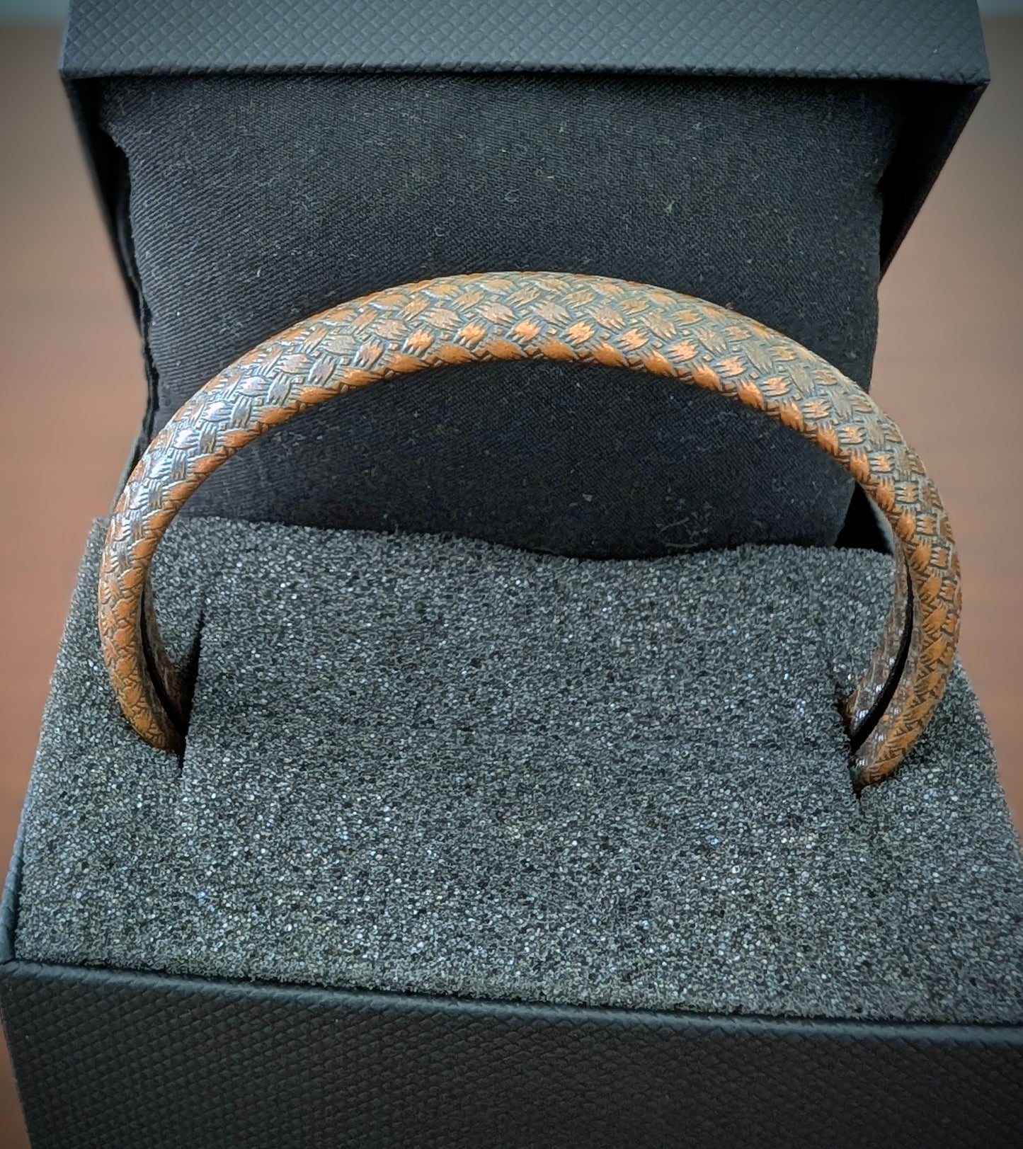 Copper Snakeskin Pattern Bracelet