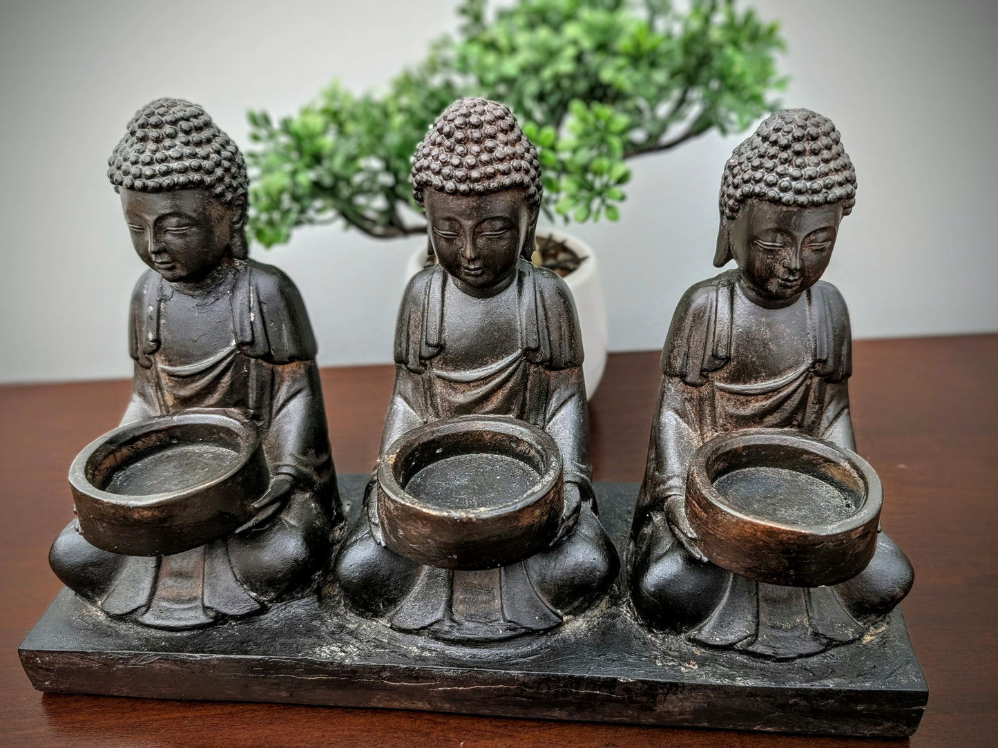 Buddha Three - Tea-Light Candle Holder