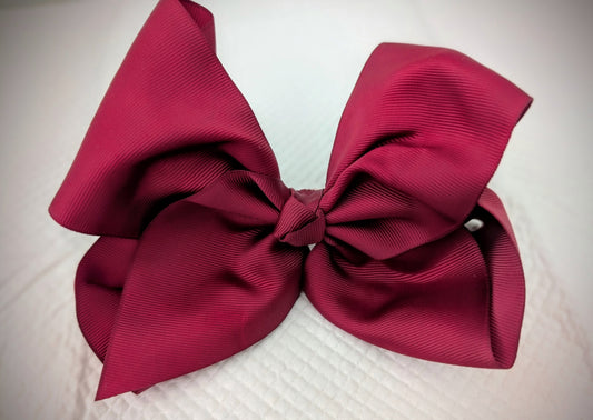 Hairbow-Burgundy Red Large