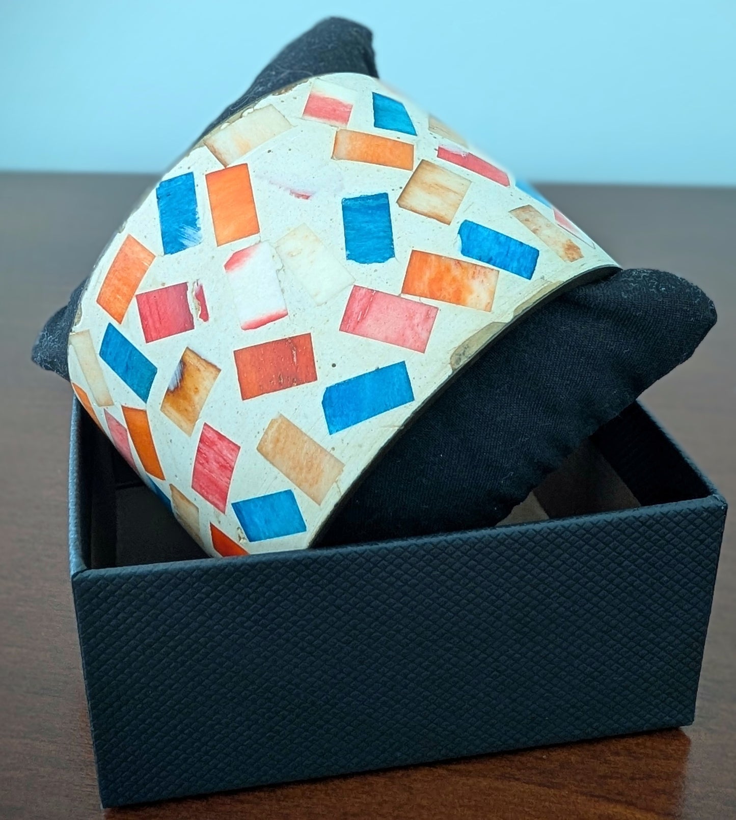 Multi-Color Chunky Bangle Bracelet