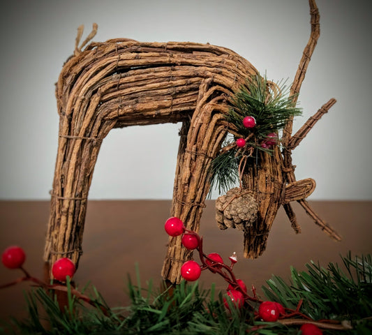 Antique Wooden Reindeer