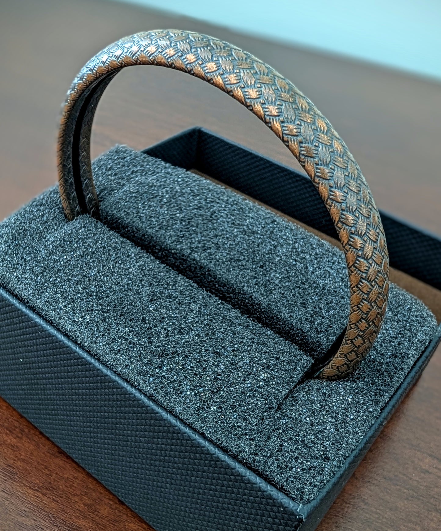 Copper Snakeskin Pattern Bracelet